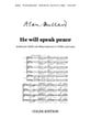 He will speak peace SATB choral sheet music cover